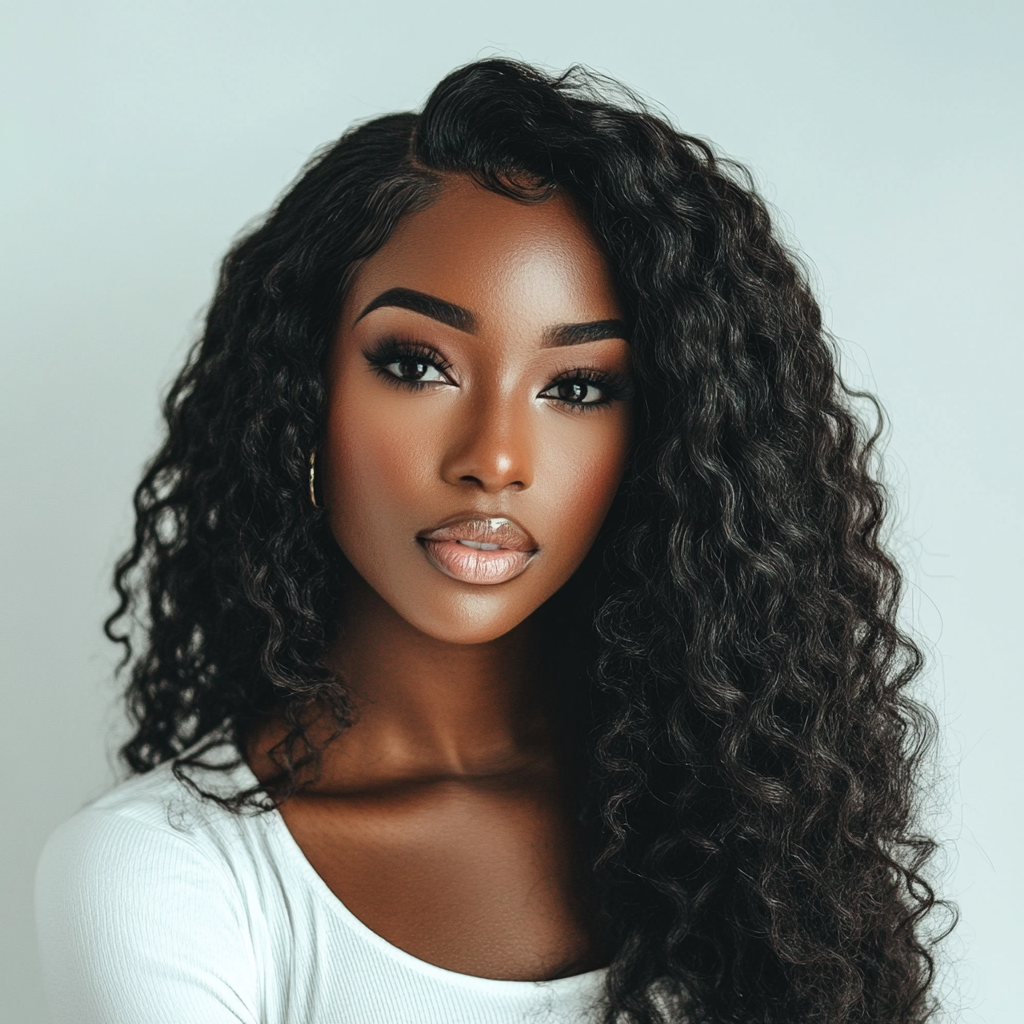 Raw Cambodian Wavy Curl Human Hair Bundle 1B - 3.2 oz