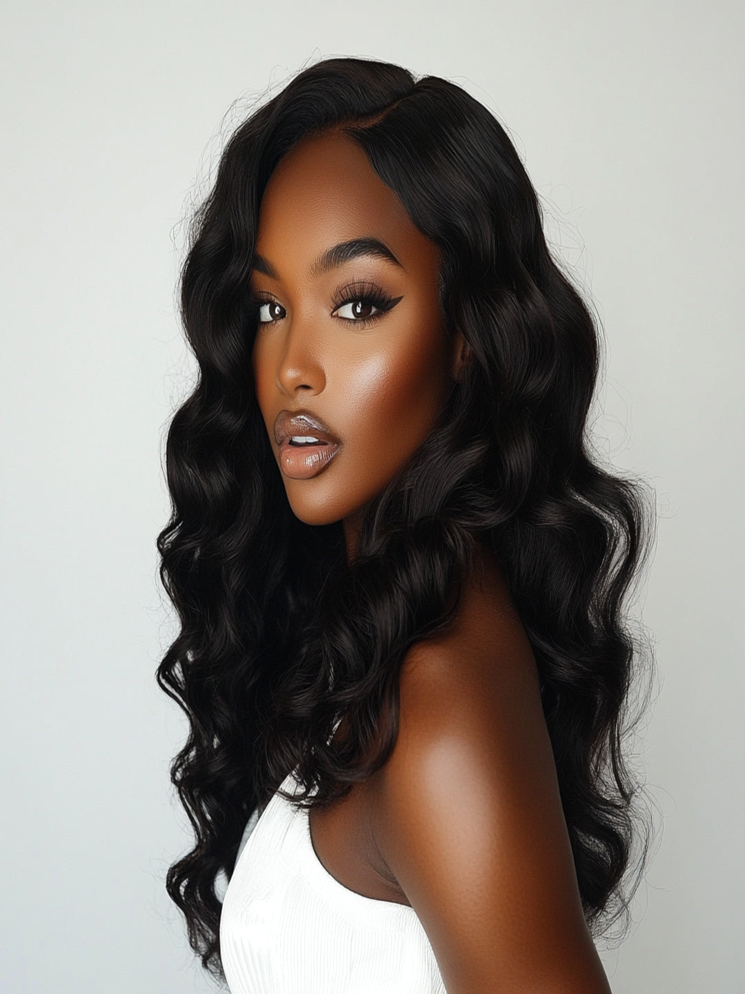 Raw Cambodian Deep Wave Human Hair Bundle 1B - 3.2 oz
