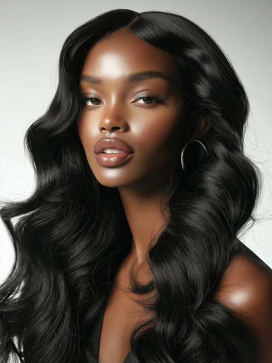 Raw Cambodian Natural Wave Human Hair Bundle 1B - 3.2 oz